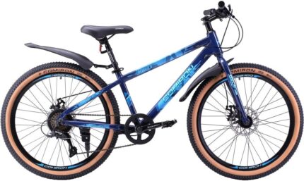 Велосипед подростковый 24" COMIRON Rebel 1.0 Al 13"(синий/голубой) 12,8 кг(8ск) 720233
