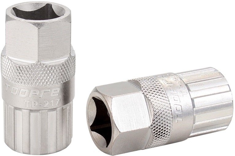 Ключ/сьемник Toopre TP-217 Pro кассеты и трещетки захват 1/2" ключ 21 мм серебро Ключ/сьемник Toopre TP-217 Pro кассеты и трещетки захват 1/2" ключ 21 мм серебро