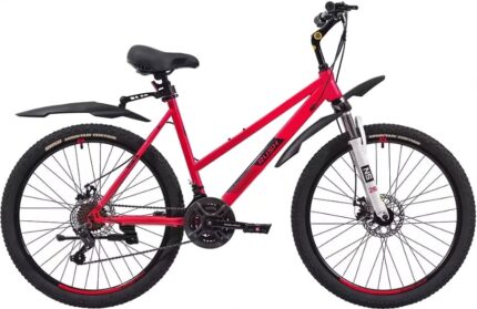 Велосипед горный 26" RUSH HOUR Lady 515 disc 19"(красный) 15,5 кг(21ск)
