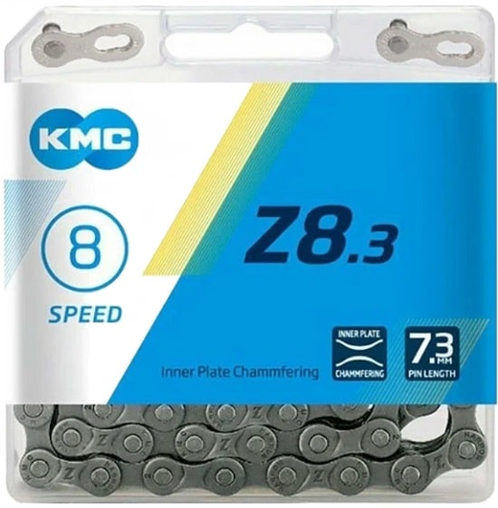 Цепь вело KMC Z-8.3 с замком 7,3 мм 116 звеньев 7/8 скор серый Цепь вело KMC Z-8.3 с замком 7,3 мм 116 звеньев 7/8 скор серый