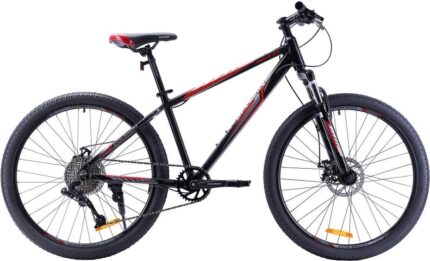Велосипед горный 26" COMIRON Brave 2.0 Al disc 15"(черный/красный) 13,2 кг(10ск) 720624