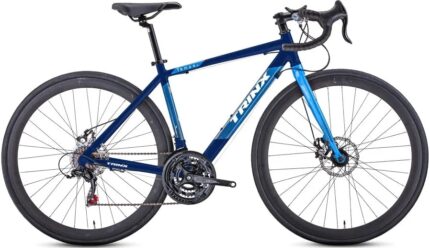 Велосипед шоссейный 28" TRINX Tempo 1.1 disc Al 50 см (синий/голубой) 12,8 кг(21ск)