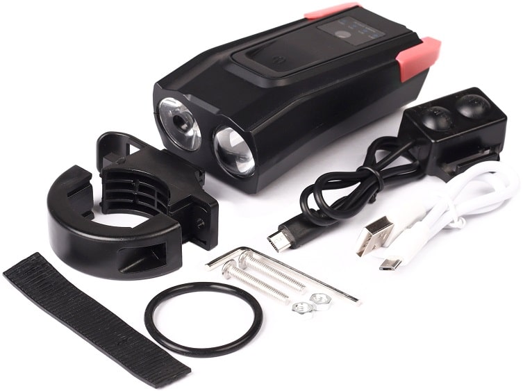 Фара Comiron Smart-2 2 диода T6 800 lm АКБ 3,7V/2000 mAh USB сигнал черный/красный 9353 Фара Comiron Smart-2 2 диода T6 800 lm АКБ 3,7V/2000 mAh USB сигнал черный/красный 9353