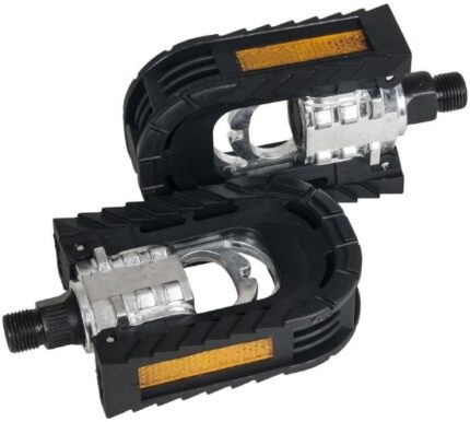 Педали МТВ 4BIKE M961F складные ось 9/16 Cr-Mo 125 х 78 х18 мм ш/подш черный