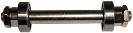 Ось втулки передней CK-CZ12 3/8 х108 мм с конусами п/подшип эксцентрик черный 712638