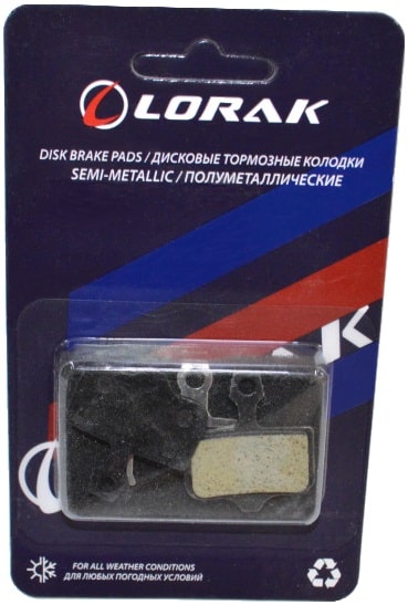 Колодки тормоз.диск Lorak P-04 semi-metalic 32 х 28 мм черный 40923