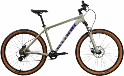 Велосипед горный 27,5" STARK Hunter 3 Al HD 18" (серый/фиолетовый) 14 кг (8ск)