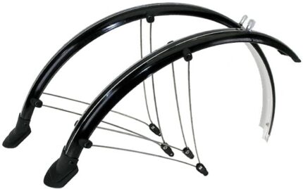 Крылья 27.5" Mud Max Flex металлопластик 60 мм с усами черный
