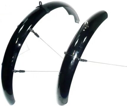 Крылья 20" SW-825F/R м/пластик 80 мм полноразмерные с усами черный