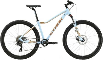 Велосипед горный 27,5" STARK Viva Al HD 16" (светло-голубой) 13,2 кг (8 ск)