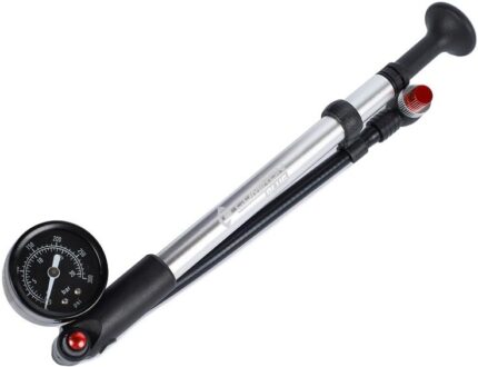 Насос вело Comiron Plug Al мини AV/FV манометр 20,7 бар (300 psi) для вилок серебро 738662