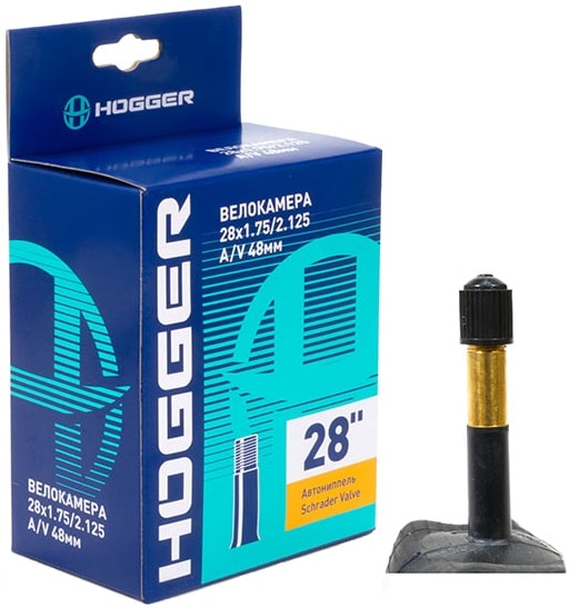 Камера 28 HOGGER 28 х 1.75/2,125 A/V 48 мм черный Камера 28 HOGGER 28 х 1.75/2,125 A/V 48 мм черный