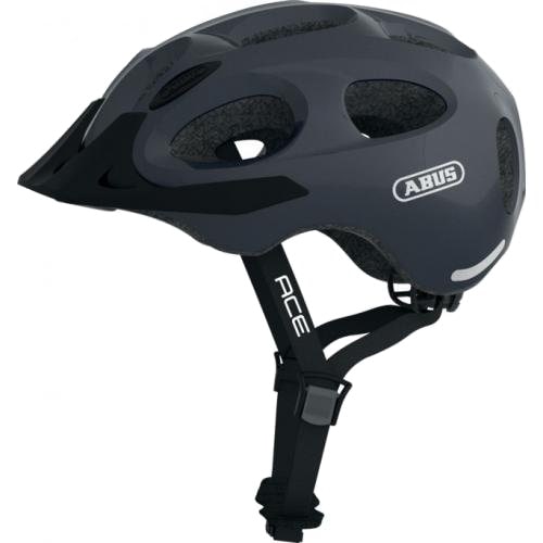 Шлем ABUS Youn-I-Ase 17 отв M (58-61) см c LED фонариком темно-серый матовый 05-0066788 Шлем ABUS Youn-I-Ase 17 отв M (58-61) см c LED фонариком темно-серый матовый 05-0066788