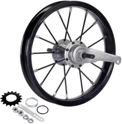Колесо заднее 12" Fe/1 16H VRS втулка 1-ск (Sanjian) черный