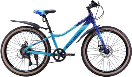 Велосипед подростковый 24" COMIRON Smart 1.0 Al 12"(синий/голубой) 13 кг(7ск) 720240