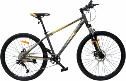 Велосипед горный 26" COMIRON Brave 2.0 Al disc 15"(черный/золотой) 13,2 кг(10ск) 720623
