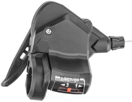 Шифтер Microshift TS-38  3 ск трос нерж 1800 мм черный