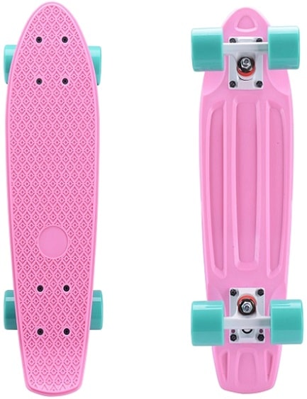 Пенни борд PLANK P-20 Miniboard дека 22" пластик розовый/зеленый Пенни борд PLANK P-20 Miniboard дека 22" пластик розовый/зеленый