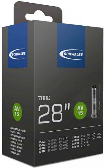 Камера 28  SCHWALBE (18/28-622/630)  AV15 IB AGV 40 мм черный 05-10427340