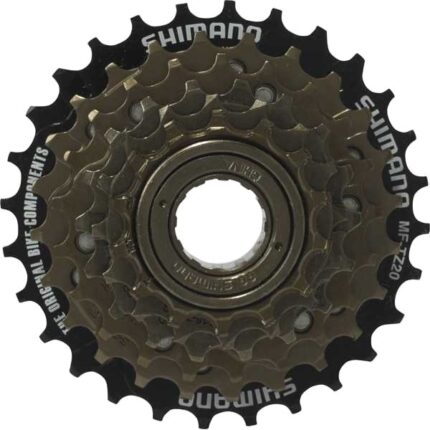 Кассета трещетка 6 звезд Shimano TZ-20 14-28T б/защиты коричневый 3002601-9А