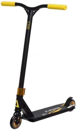 Самокат PLAYSHION ProBee Al колеса Al/PU 100 мм черный/желтый