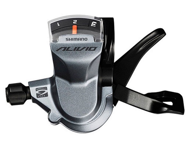 Шифтер Shimano Alivio M4000 3 ск трос нерж 1800 мм черный Н Шифтер Shimano Alivio M4000 3 ск трос нерж 1800 мм черный Н