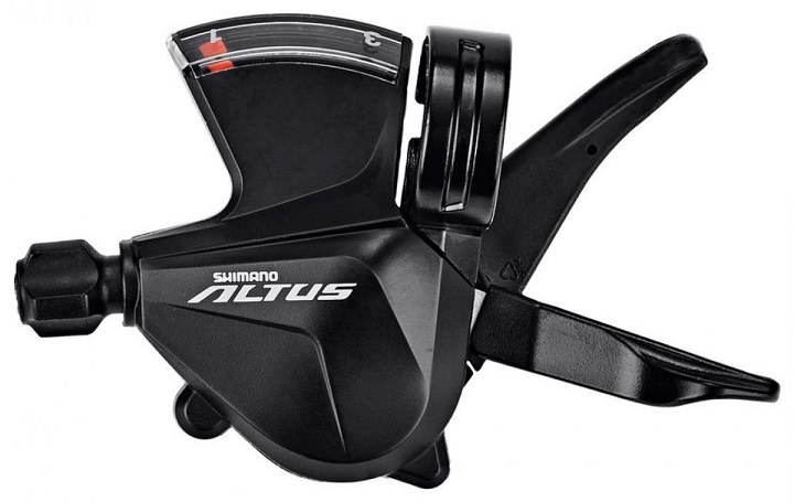 Шифтер Shimano Altus M2000 3 ск трос нерж 18000 мм черный Шифтер Shimano Altus M2000 3 ск трос нерж 18000 мм черный