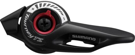 Шифтер Shimano Tourney TZ500 левый 3 ск (Frict) трос 1800 мм черный