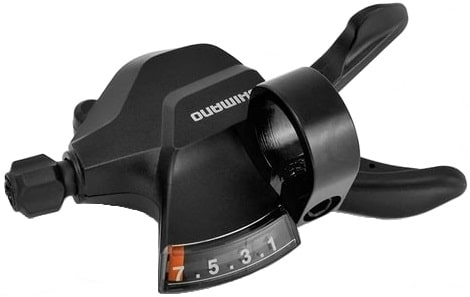 Шифтер Shimano Altus M315 7 ск трос нерж 1800 мм черный Шифтер Shimano Altus M315 7 ск трос нерж 1800 мм черный