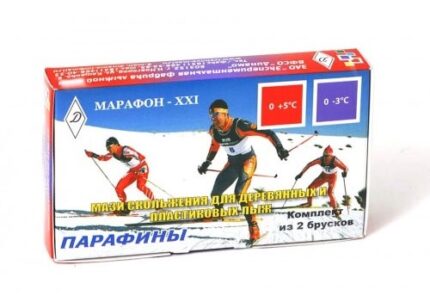 Парафин/набор Марафон XXI 2 шт  (+5/0)(0/-3) 80 гр красный/фиолетовый