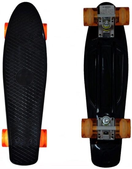Пенни борд WX-201B дека 22" колеса PU подсветка Abec-7 черный