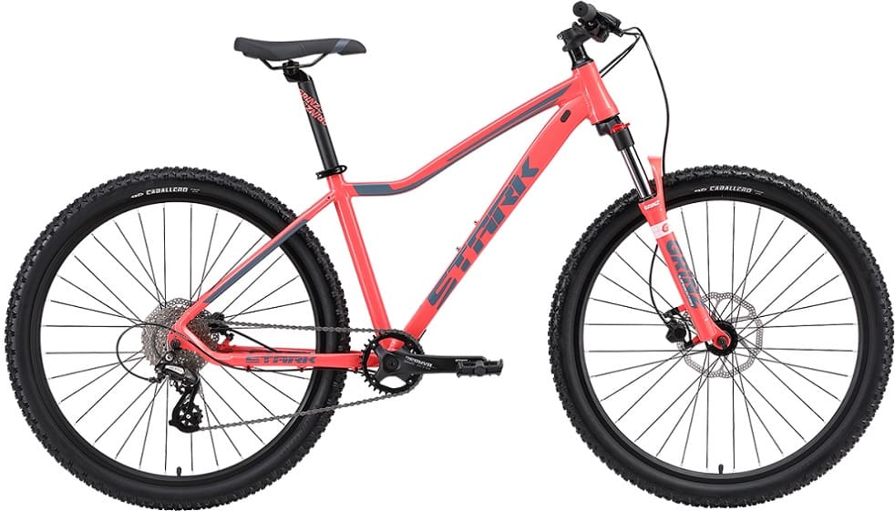 Велосипед горный 27,5" STARK Viva 27.3 Al HD 16" (коралловый/серый) 14 кг (8 ск) Велосипед горный 27,5" STARK Viva 27.3 Al HD 16" (коралловый/серый) 14 кг (8 ск)