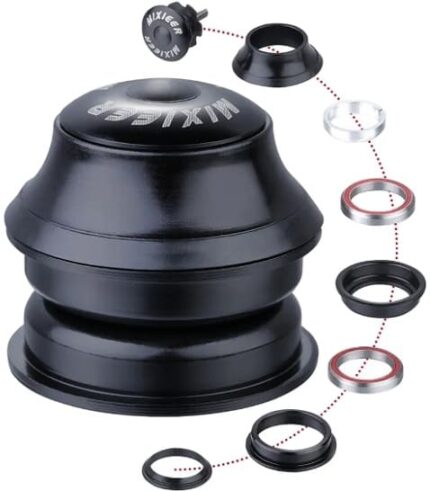 Колонка рулевая MIXIEER QLP-22T б/резьбы п/интегрированная 1-1/8 х 44 х 30 мм п/подшип черный